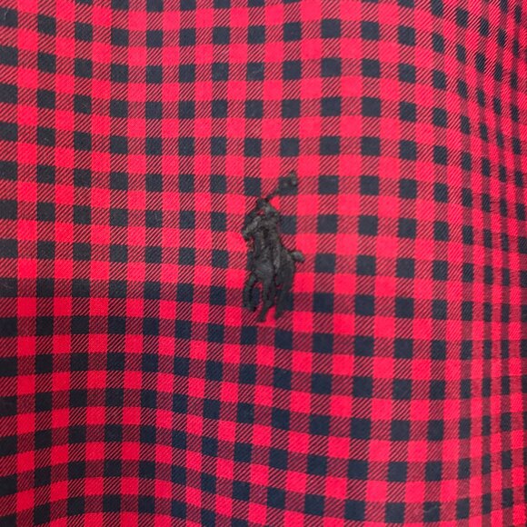 Ralph Lauren Polo Men's Classic Red/Black Gingham L/S Button-Down Shirt XL Pony - Picture 4 of 10